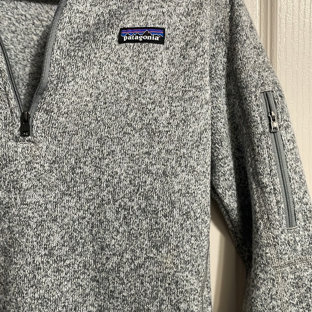 💙💖‎ Patagonia Better Sweater 1/4 Zip Fleece Jacket in Birch White - Picture 7 of 7